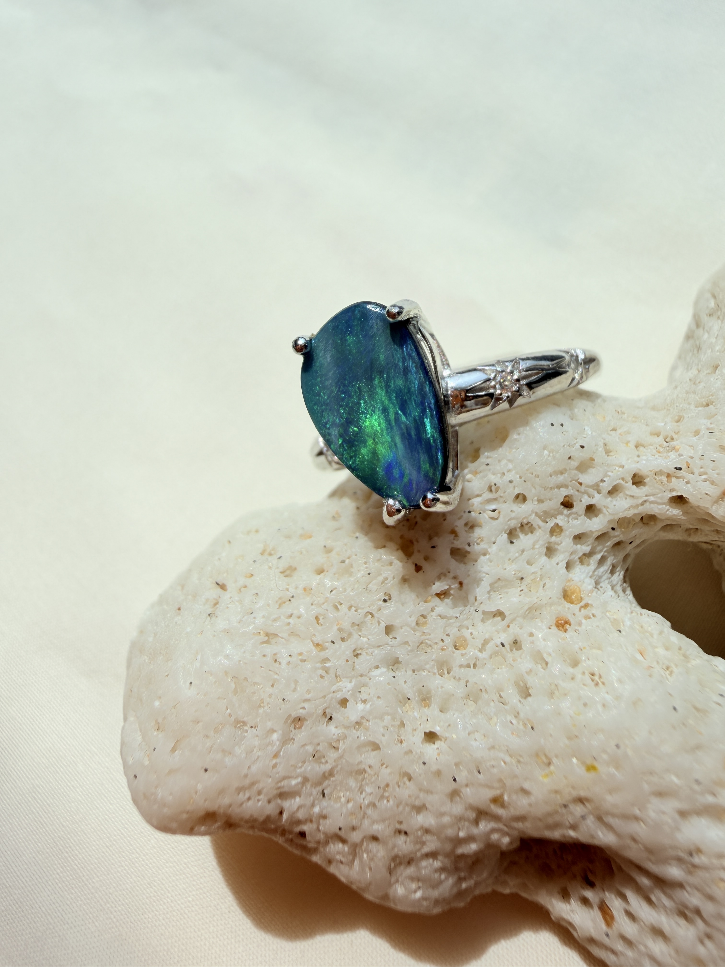 One-of-a-kind Australian opal ring